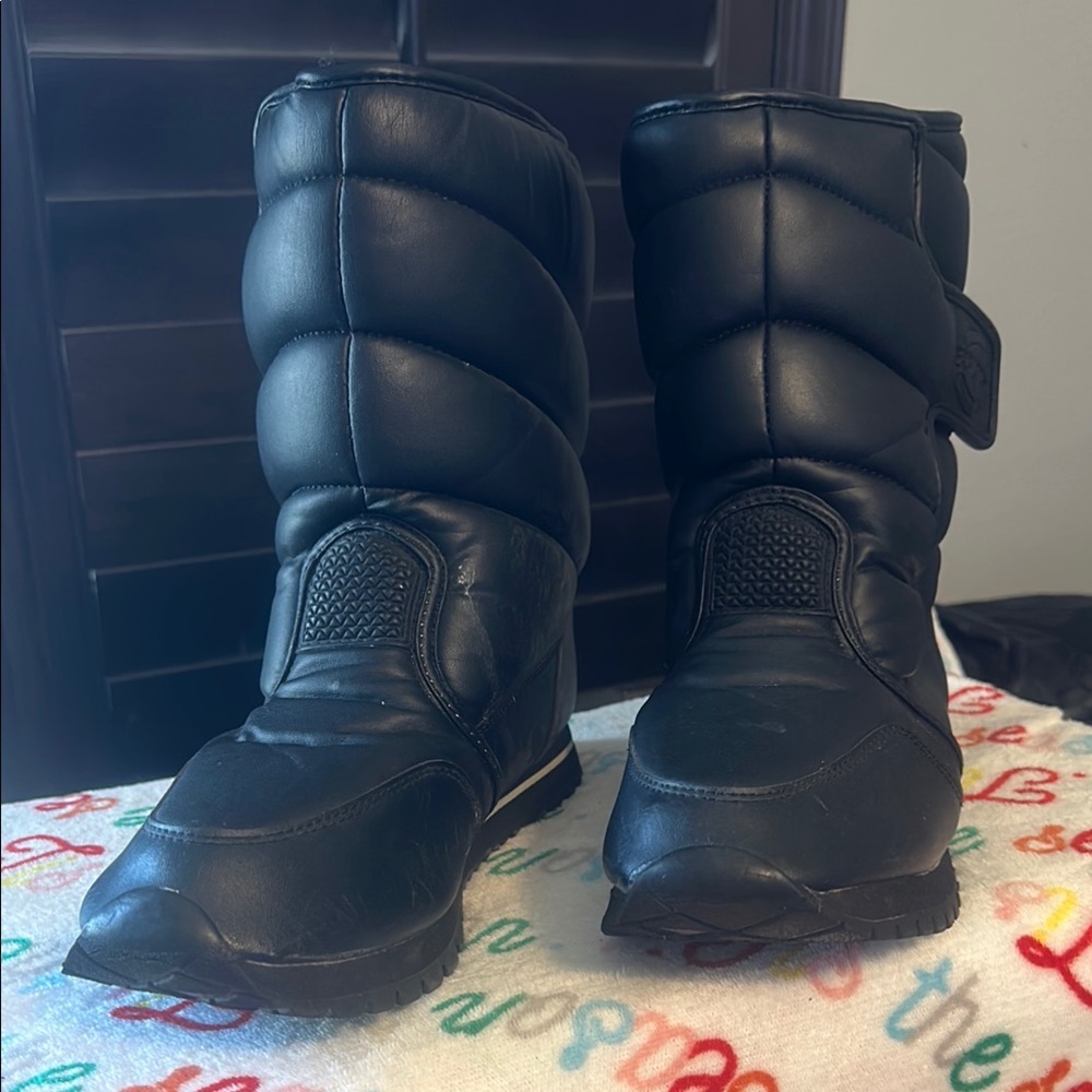 Moon Boot Black Quilted Ankle Boots